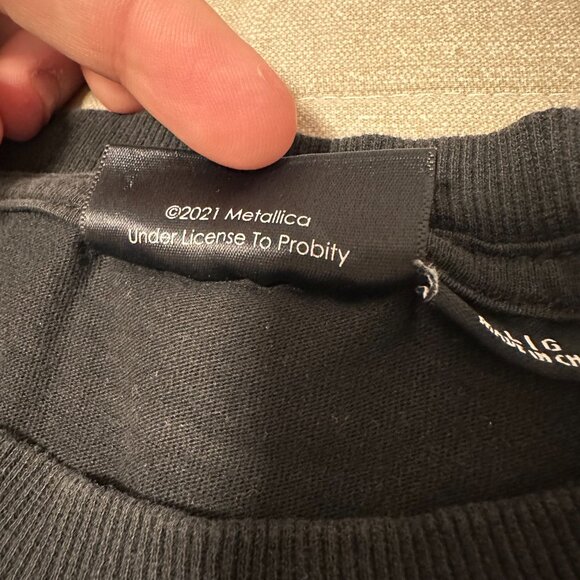 Metallica Mens Short Sleeve Large Black Ride The Lightning Cotton Band T Shirt - Picture 4 of 8